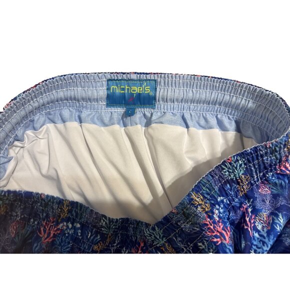 Lot of Two Michael's Mens Swim Trunks Leaf & Lion and Coral in Sea Size Large - Picture 4 of 4